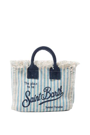 Borsa a mano Vanity in canvas di cotone celeste SAINT BARTH KIDS | VAMI00103449L